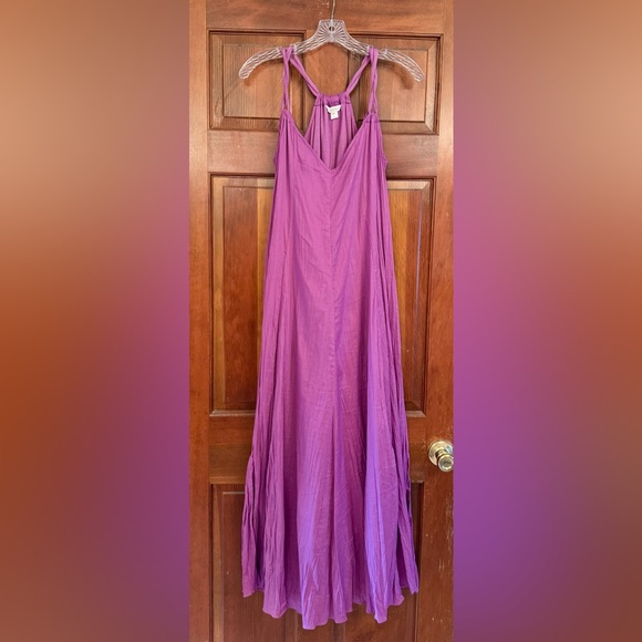 Garnet Hill Midi Length Sleeveless Lined Dress, Purple Size S - Picture 7 of 7